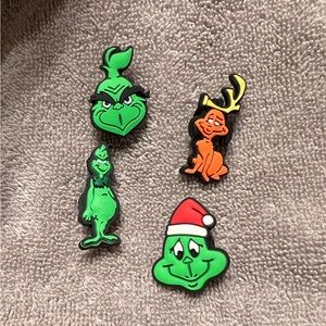 Grinch croc charms